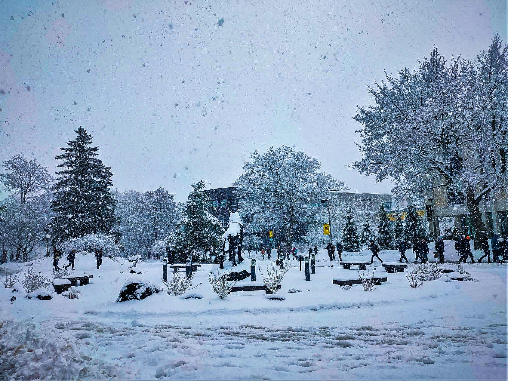 Michigan Tech campus in winter
